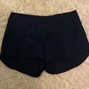 Lululemon true Navy Speed up Shorts 4in Size 10